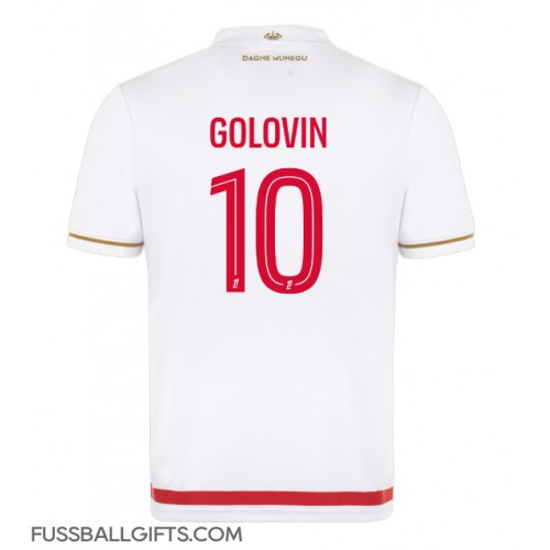 AS Monaco Aleksandr Golovin #10 Fußballbekleidung Heimtrikot 2025-26 Kurzarm AS Monaco Aleksandr Golovin #10 Fußballbekleidung Heimtrikot 2025-26 Kurzarm